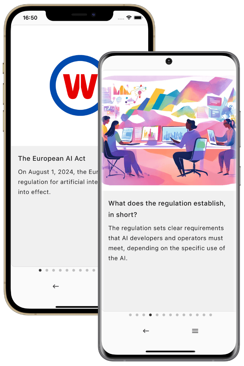 Image of the app in ios and android